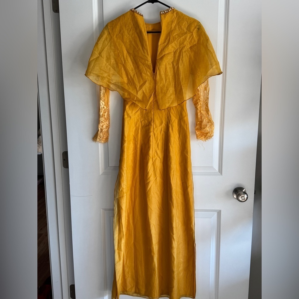 Ao Dai Vietnamese Long Dress - with Pants (Free Priority shipping) - Picture 5 of 11